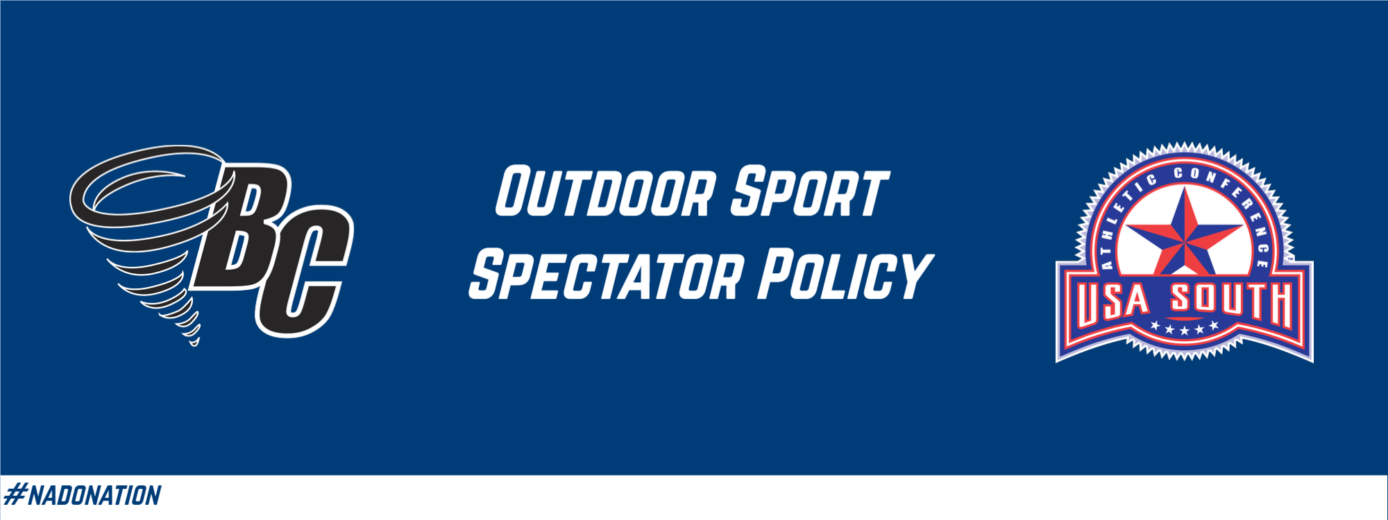 Updated Outdoor Sports Spectator Policy Announced for USA South Conference and Brevard College