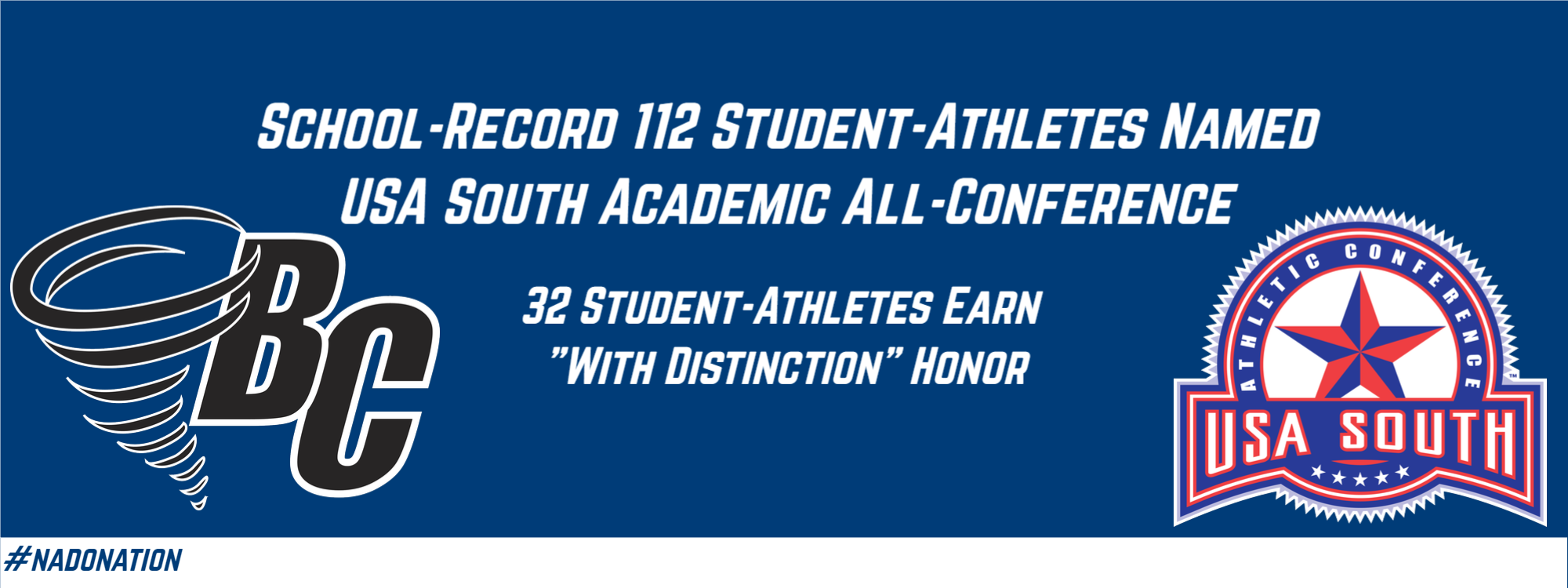 112 Brevard College Student-Athletes Selected to USA South Academic All-Conference Team