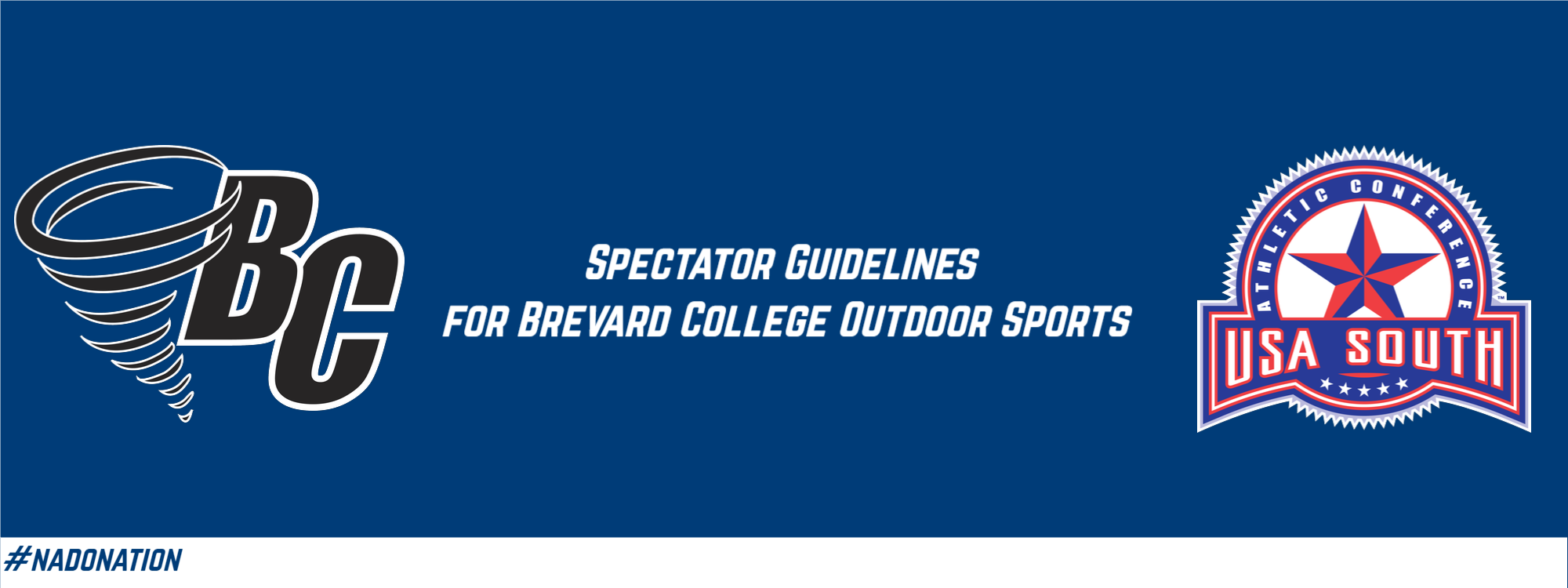Spectator Guidelines for Brevard College Outdoor Sports in Spring, 2021
