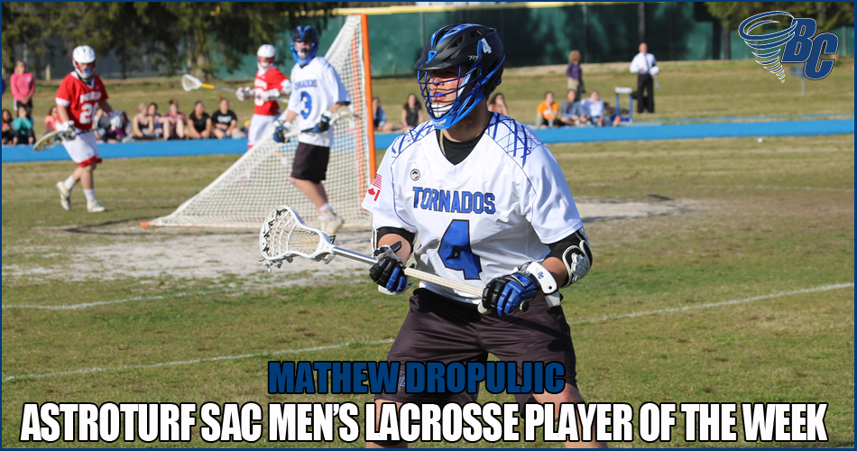 Dropuljic named AstroTurf SAC Men's Lacrosse Player of the Week