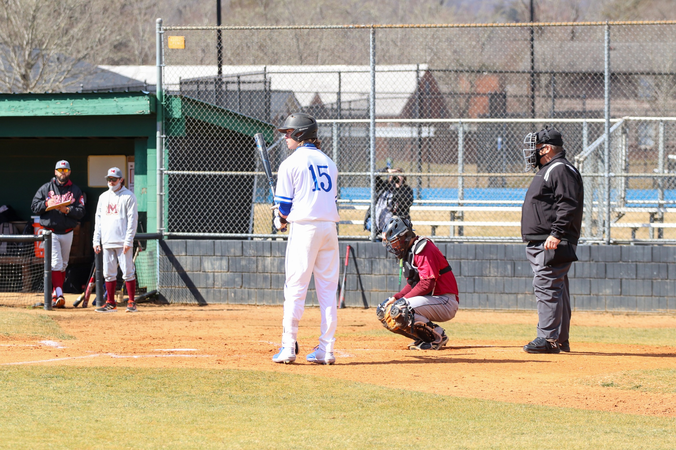 Freshman outfielder Logan Clark notched his first collegiate RBI and extra-base hit in Brevard's sweep-clinching victory over Averett on Sunday (Photo courtesy of Victoria Brayman '22).
