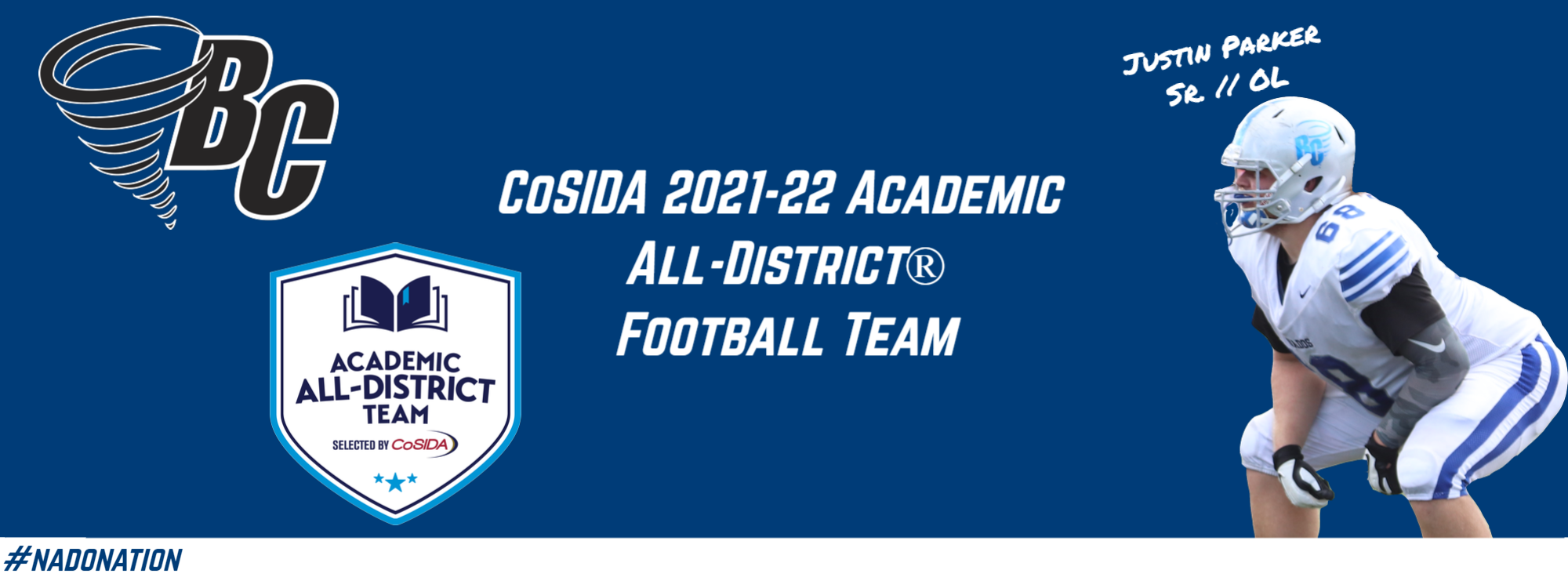 Parker Named CoSIDA Academic All-District for Second Straight Season