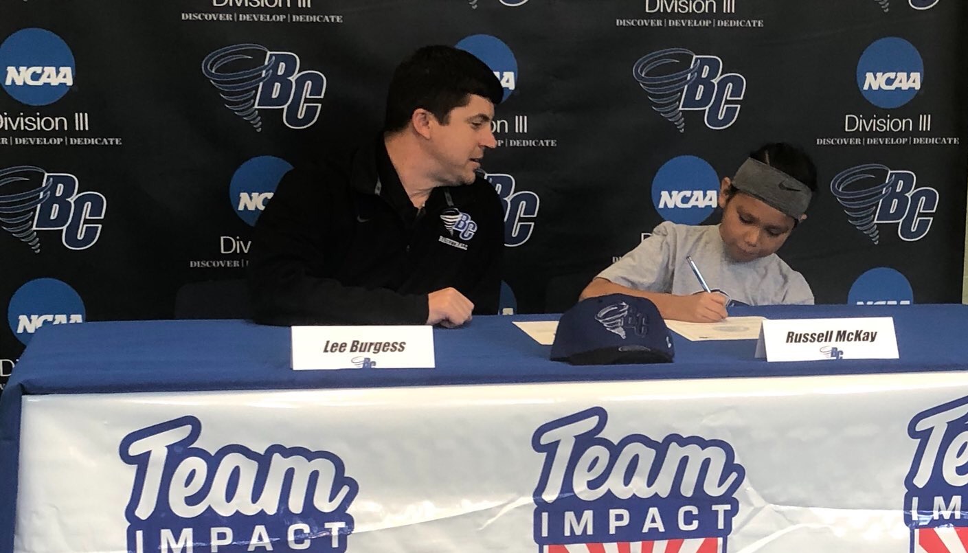Russell McKay of Team Impact Officially Becomes a Brevard College Tornado