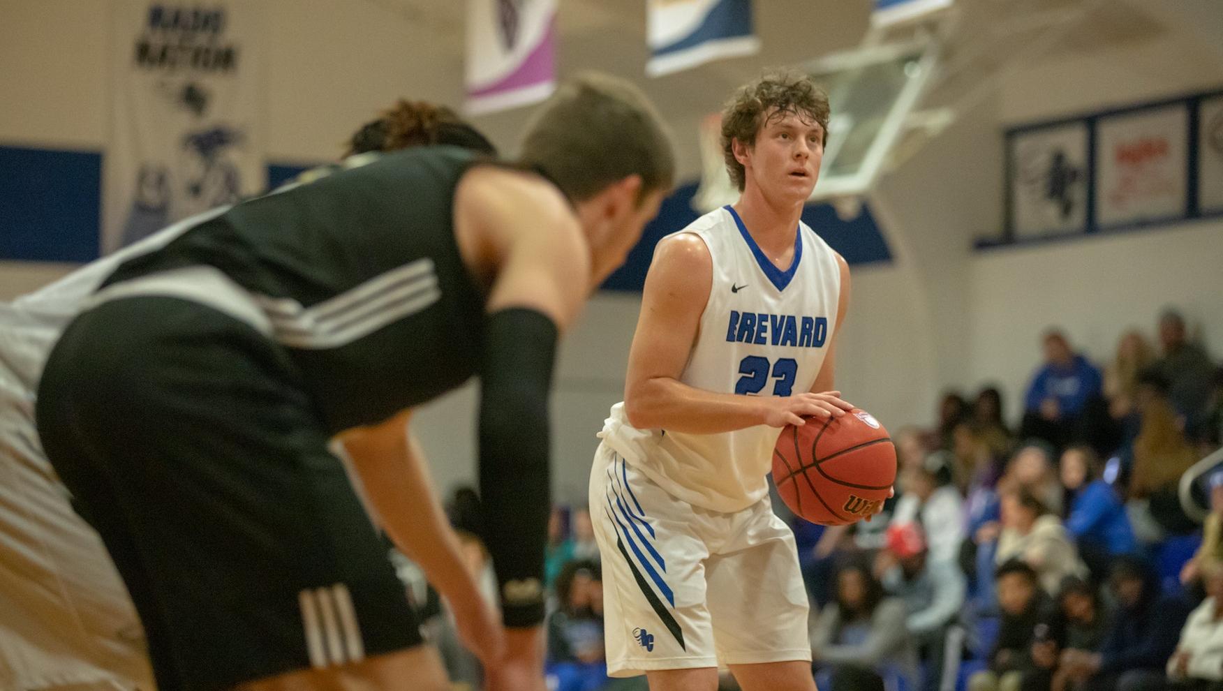Sophomore Hayden Cassell scored a career-high 16 points in Brevard's matchup against LaGrange (Photo courtesy of Thom Kennedy '21).