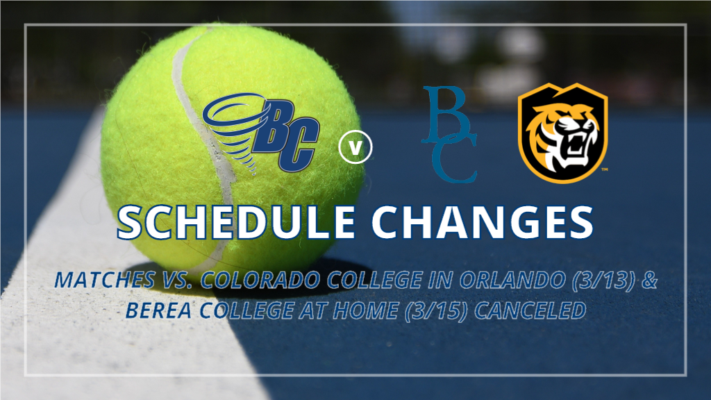 Brevard Men's & Women's Tennis schedules have been altered due to opponent school's decisions on COVID-19
