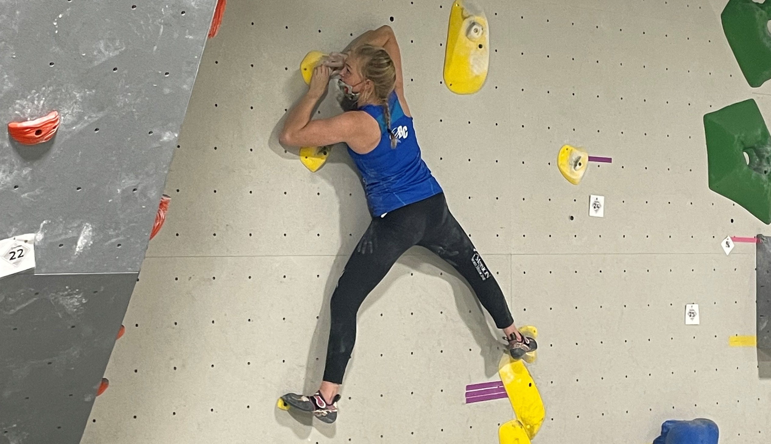 Brevard College junior Shyvonne Porter will be one of six Tornados competing at this weekend's USA Climbing Southeast Divisional Championships