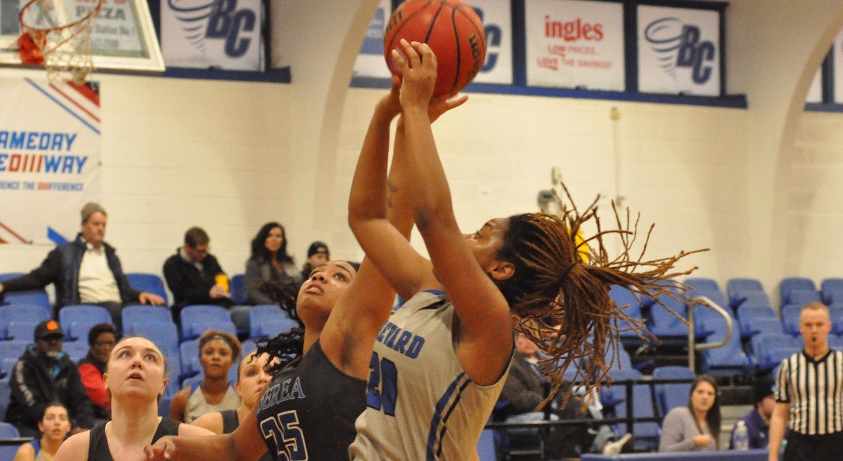 Junior forward Deja Riddick led the way for the Tornados, scoring 15 points and grabbing 10 boards for her third double-double of 2019-20 (Photo courtesy of Tommy Moss).