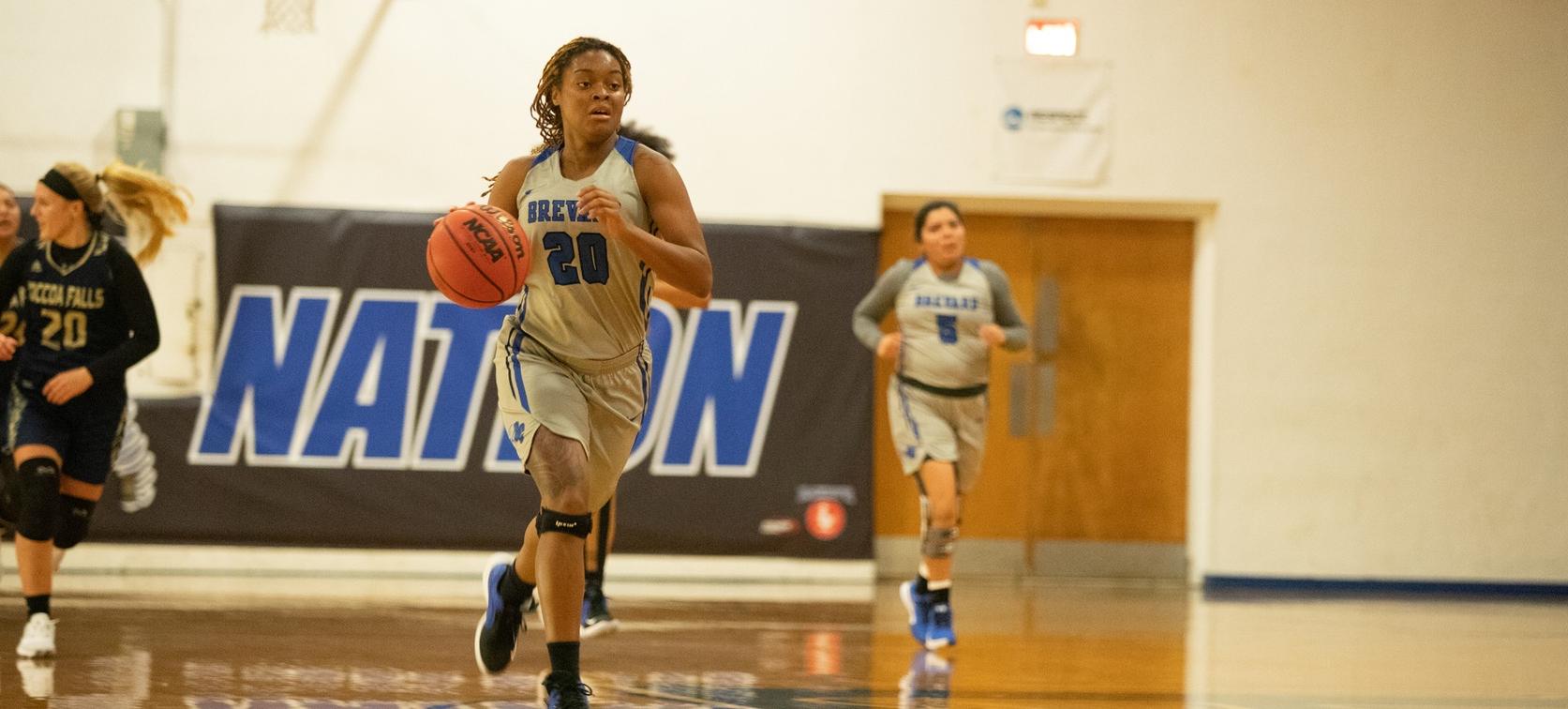 Junior forward Deja Riddick posted a new career-high 22 points in Brevard's season-opening 65-56 victory over Toccoa Falls College (Photo courtesy of Thom Kennedy '21).
