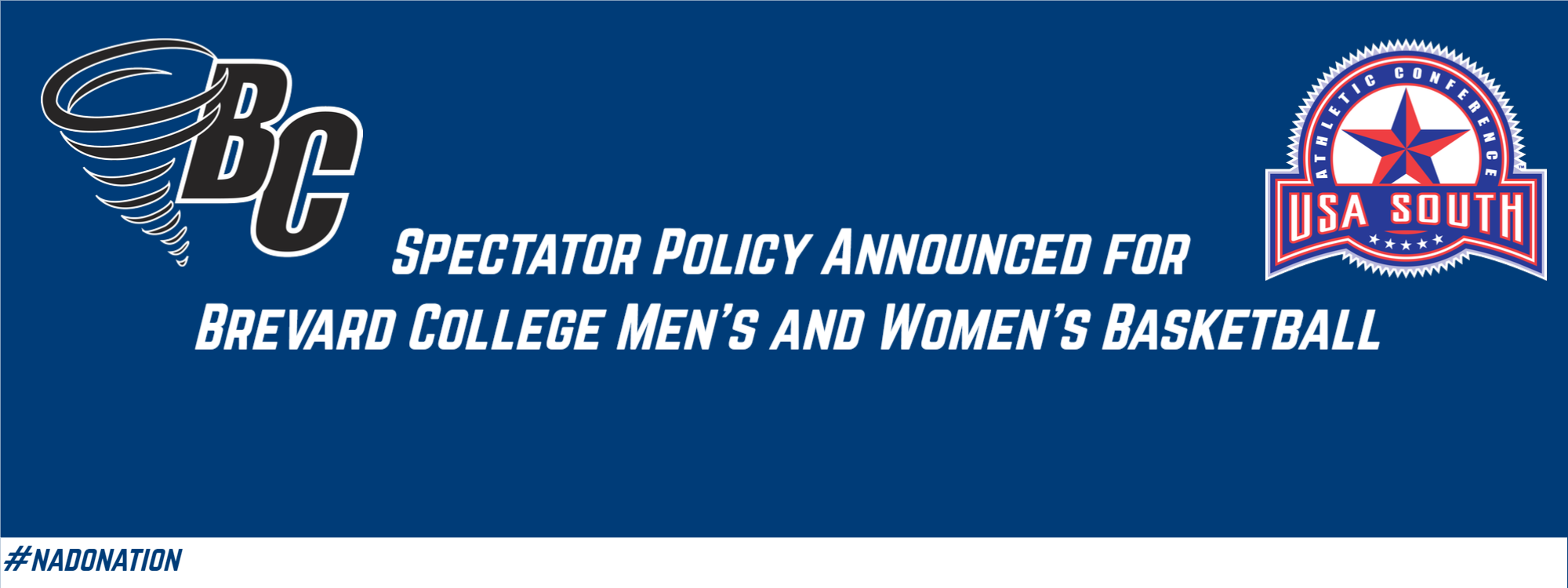 Spectator Policy Announced for Brevard College Men’s and Women’s Basketball Home Games
