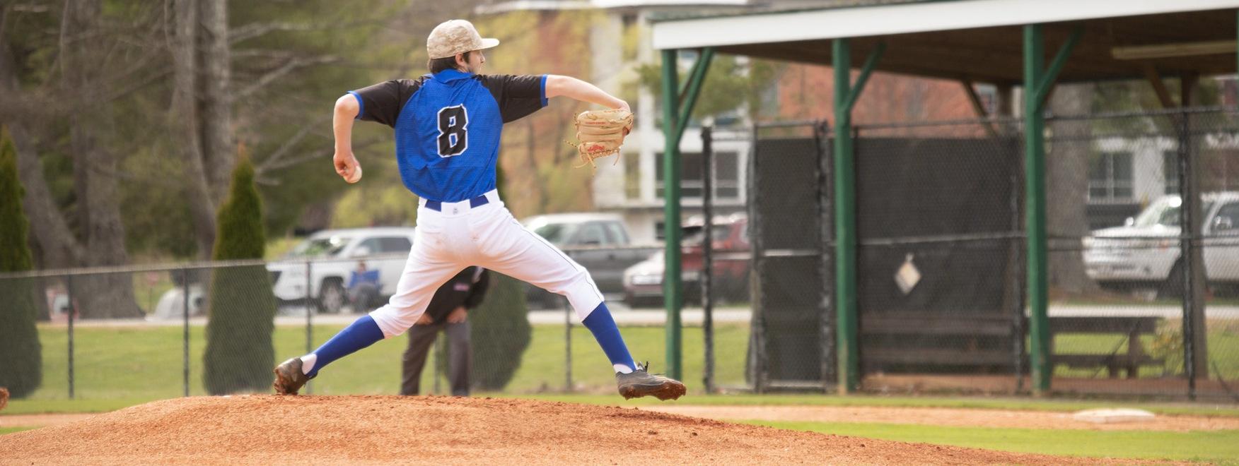 Sophomore lefty Matthew Scavotto hurled four innings of one-run ball, striking out six Lions to tie his career-high (Photo courtesy of Thom Kennedy '21).