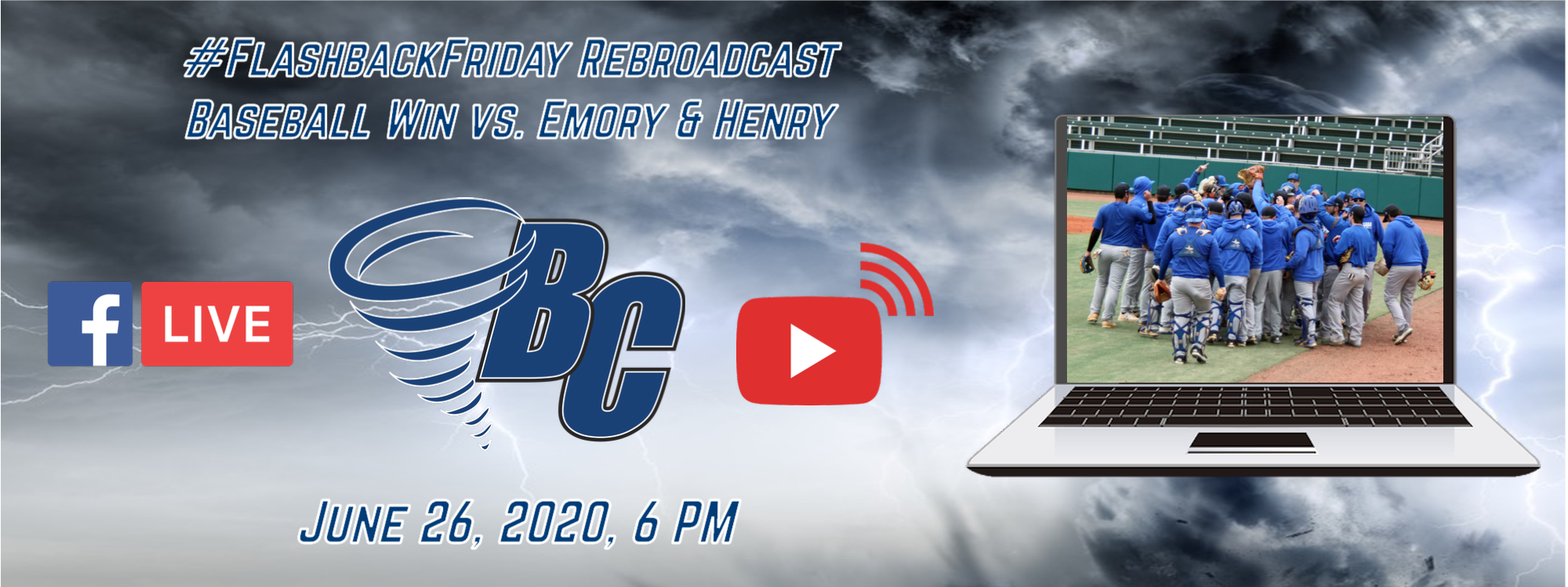 #FlashbackFriday Rebroadcast - 2019-20 BC Athletics Season: Baseball WIN vs. Emory & Henry