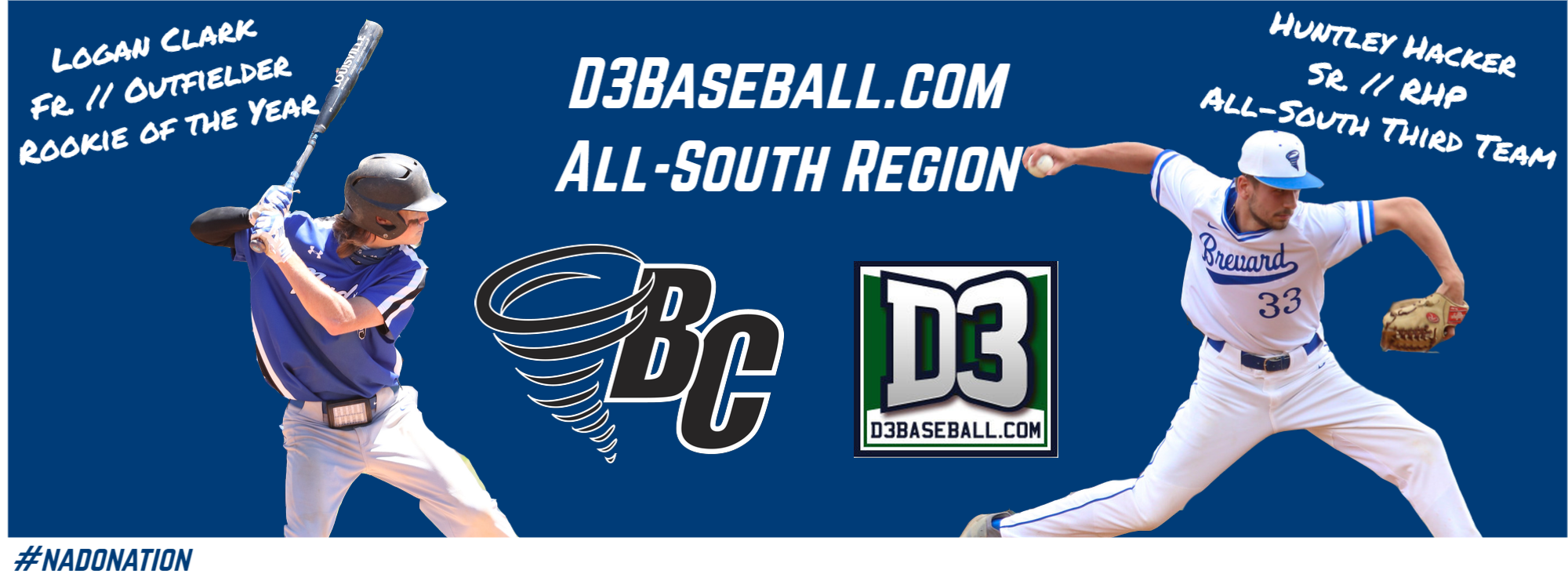 Clark & Hacker Honored by D3baseball.com, Earn All-South Region Accolades