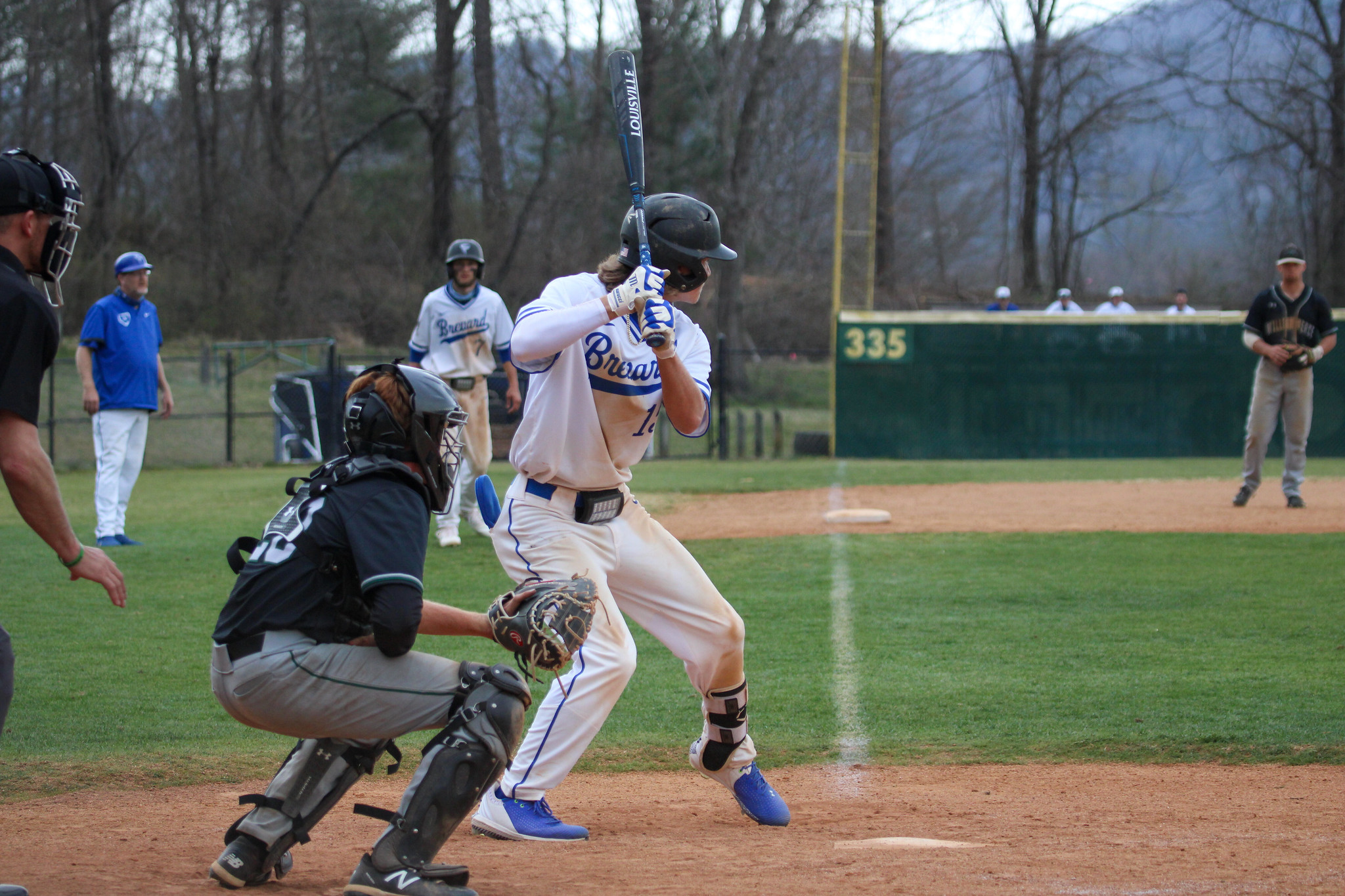 Logan Clark enjoyed a 4-for-5 day at the plate with his fourth triple of 2021 on Sunday at Mars Hill (Photo courtesy of Brianna Rodibaugh '24).