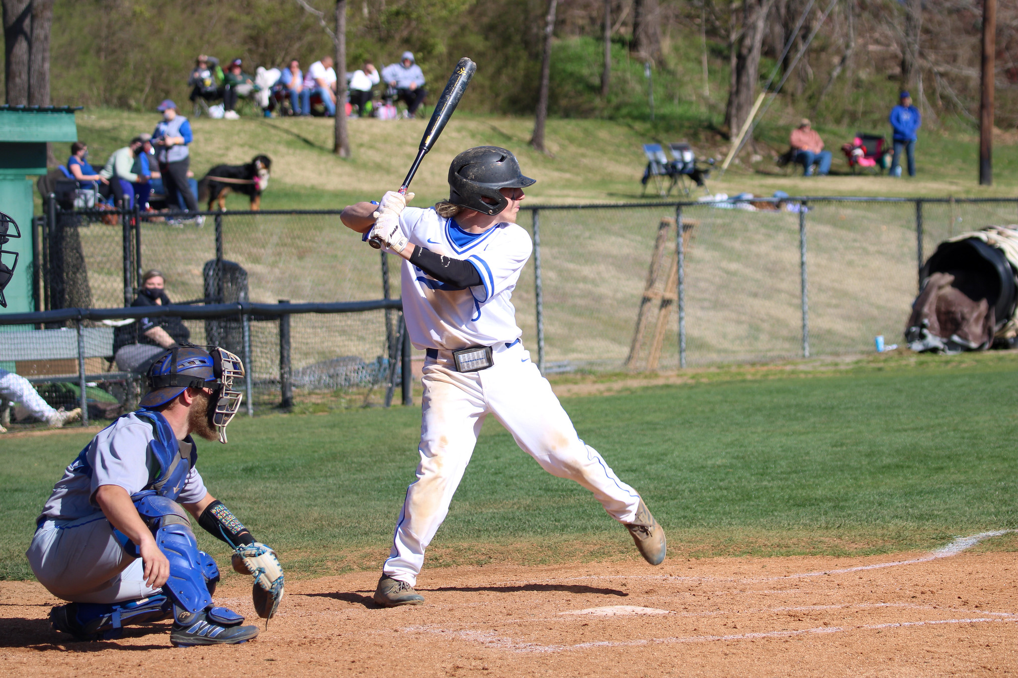 Freshman infielder Noah Harris drew three walks and tallied two RBI's in BC's doubleheader split with Covenant (Photo courtesy of Brianna Rodibaugh '24)