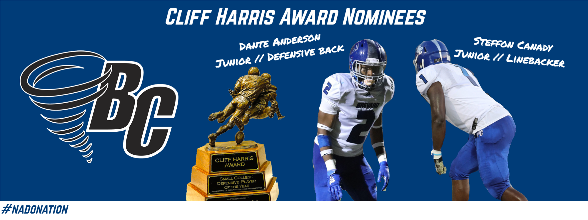 Anderson, Canady Selected as Nominees for Cliff Harris Award