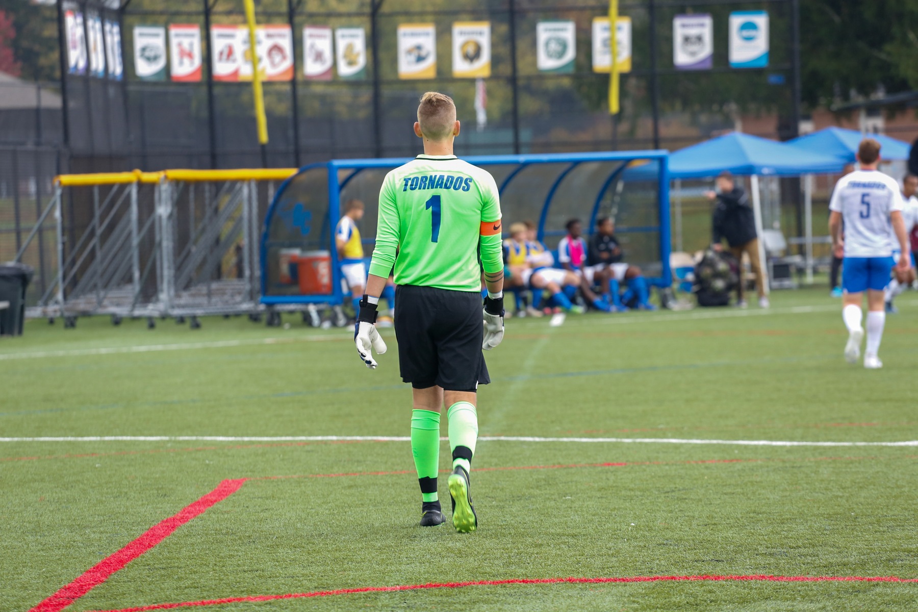Senior goalkeeper Patrick Hall (pictured above) recorded 13 saves in Brevard's first-round match in the 2019 ECAC DIII Men's Soccer Championships (Photo courtesy of Victoria Brayman '22).