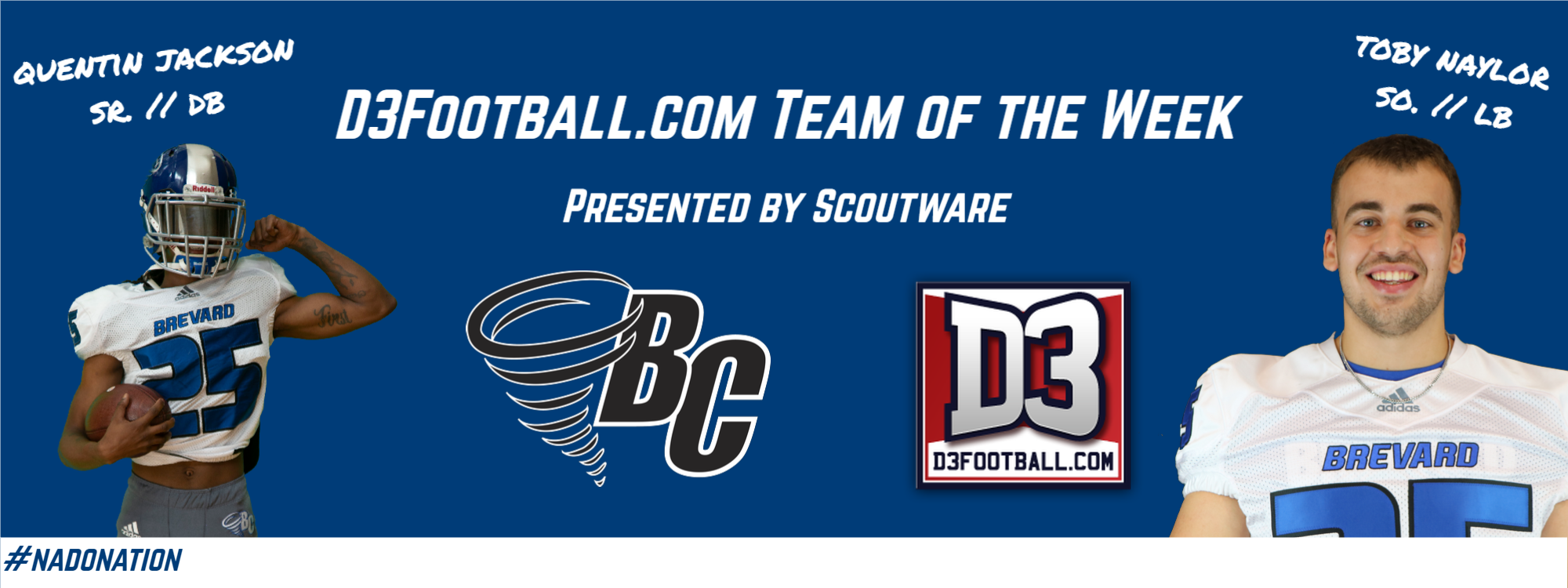 Jackson, Naylor Selected to D3football.com Team of the Week Following Averett Win