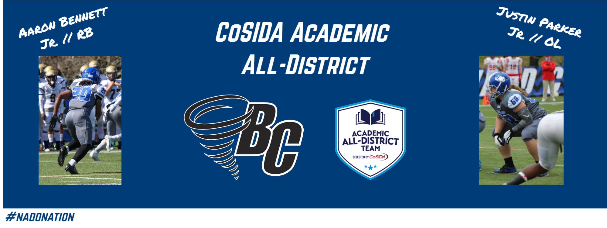 Bennett, Parker Named CoSIDA Academic All-District