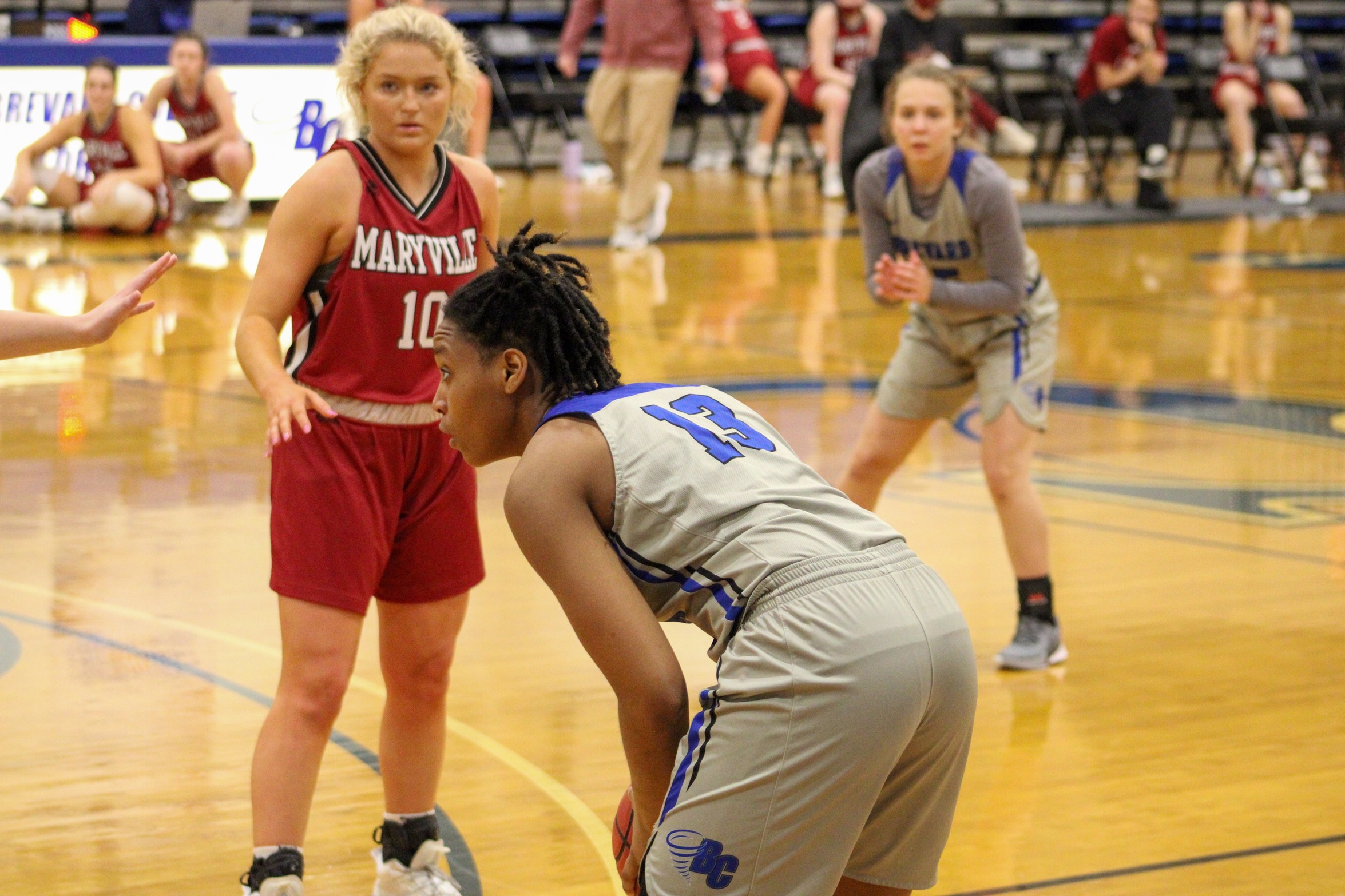 Williams posted 19 points in Brevard's 59-56 victory against Wesleyan in Macon (Photo courtesy of Brianna Rodibaugh '24).