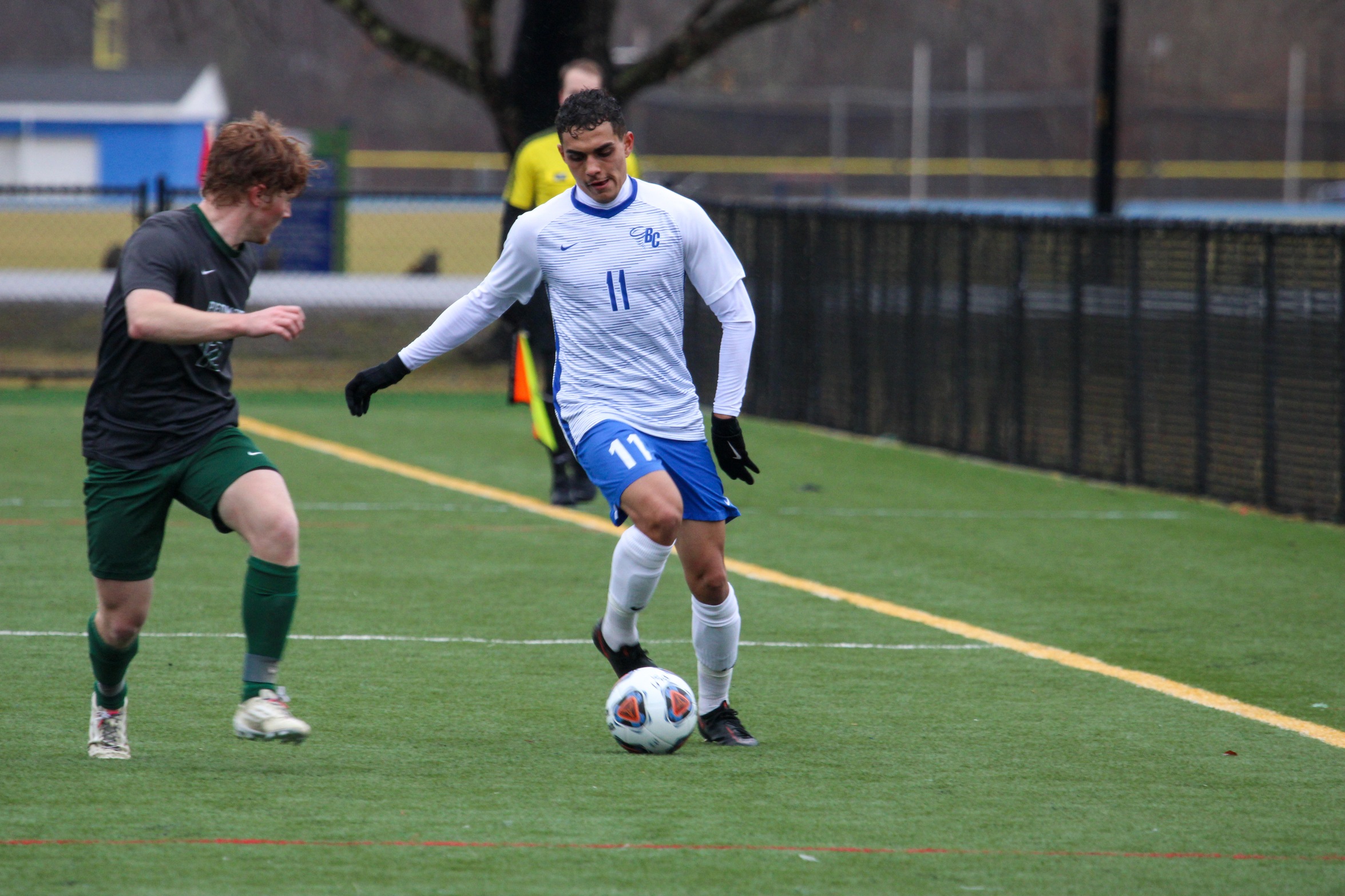Vinicius Giannaccini scored a pair of goals and dished out an assist to help lift the Tornados past Berea on Sunday (Photo courtesy of Brianna Rodibaugh '24).