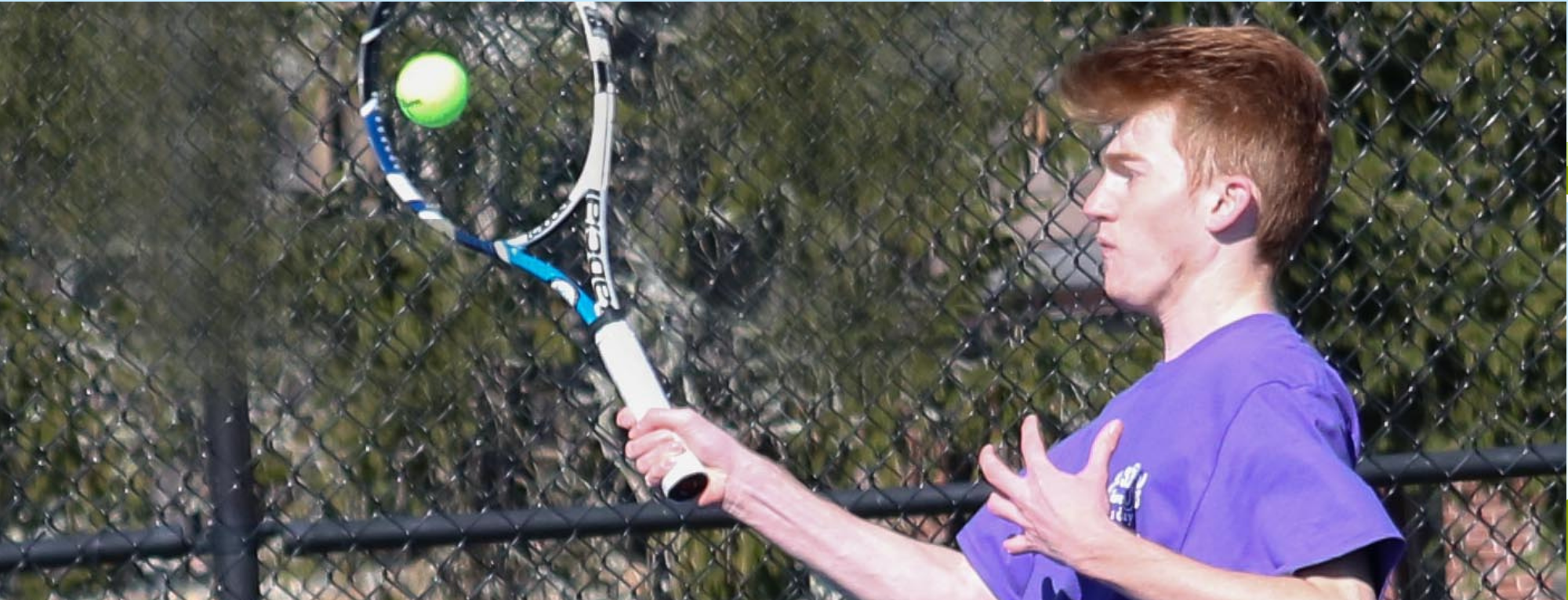 Miles Schafer in action at the McCoy Tennis Complex (Photo courtesy of Don Lander).