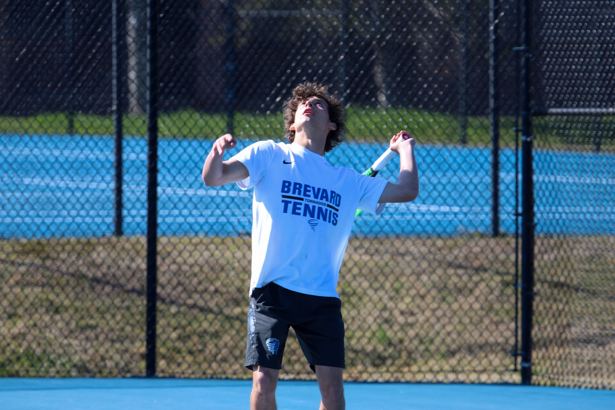 Freshman Hunter Williams picked up singles and doubles victories for the Tornados on Saturday (Photo courtesy of Brianna Rodibaugh '24).