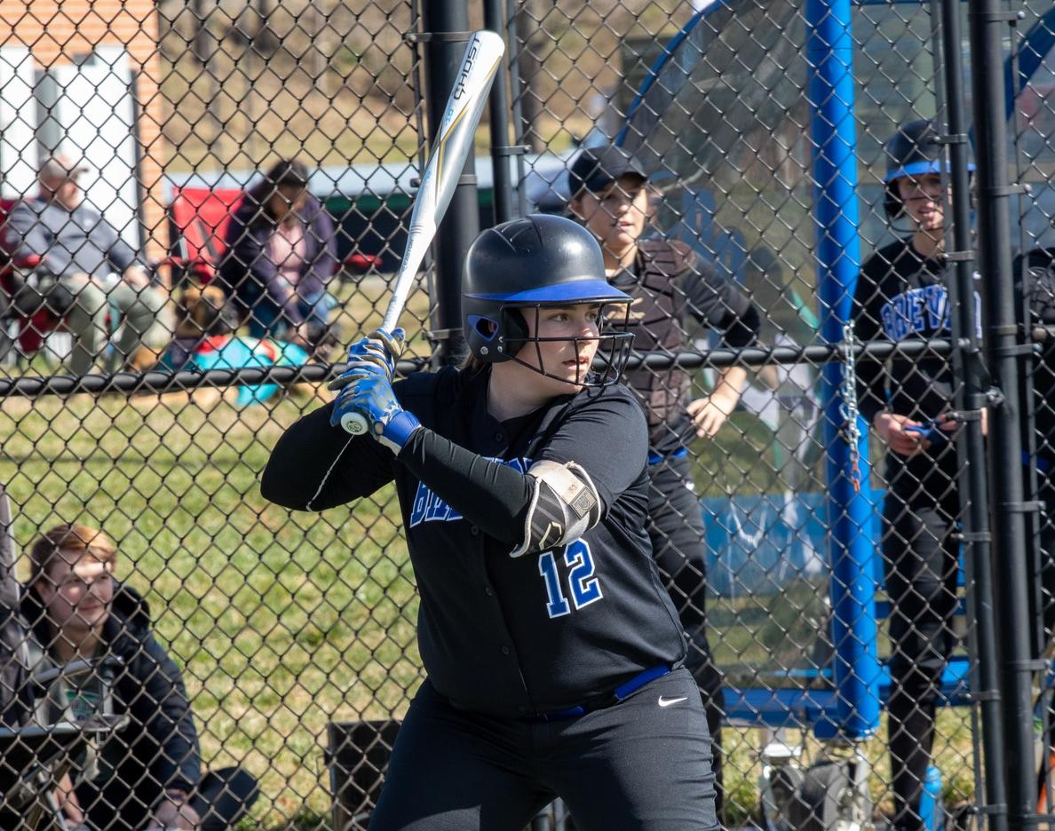 Emily White launched a two-run homer in game two of BC's doubleheader vs. Pfeiffer (Photo courtesy of Victoria Brayman '22).