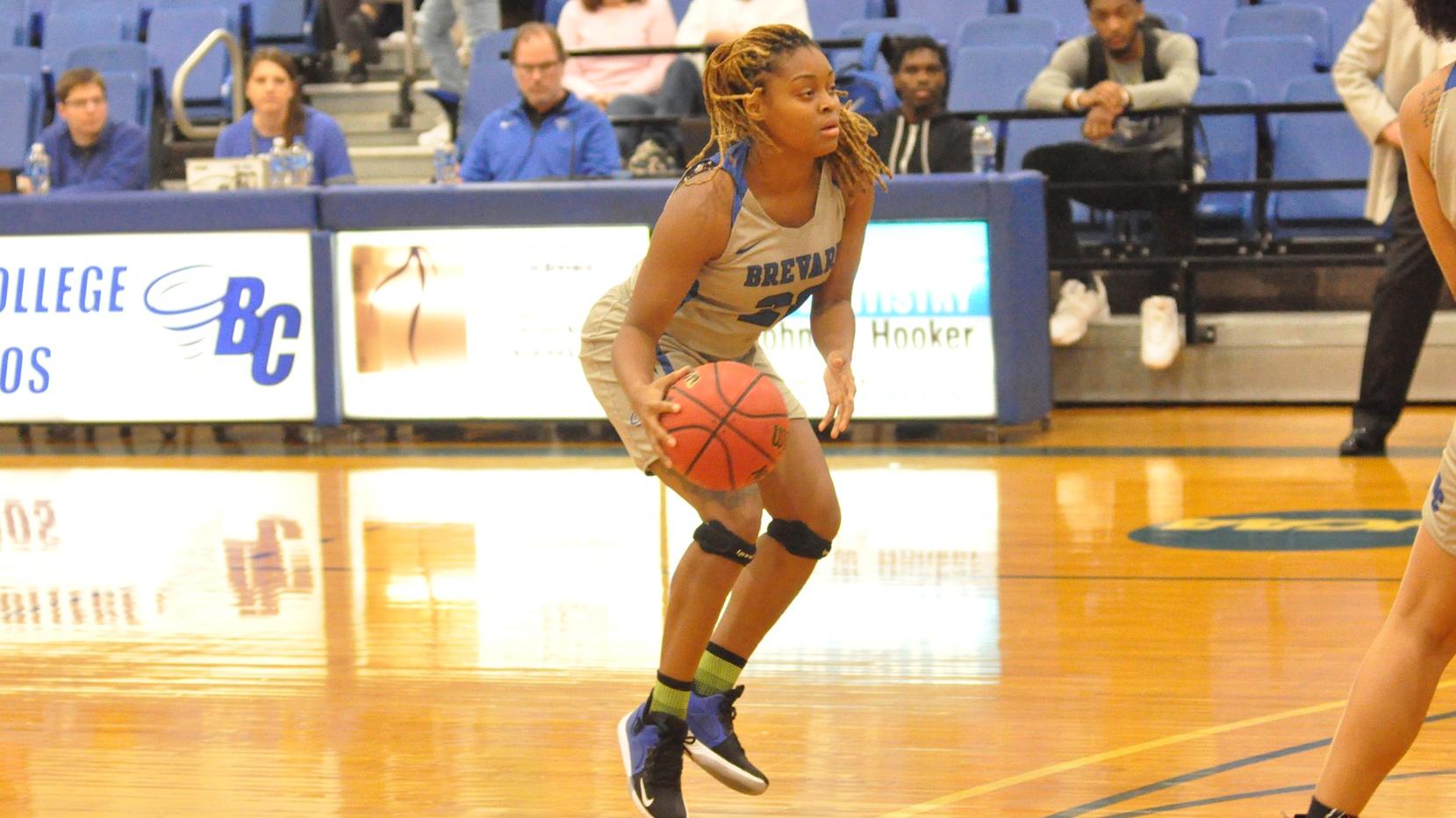 Deja Riddick set a new career-high scoring total wth 23 points in a road loss at Huntingdon (Photo courtesy of Tommy Moss).