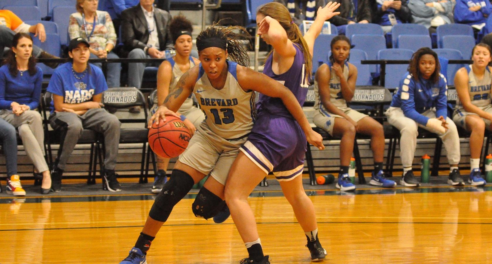 Junior forward Destiny Williams scored 13 points, including nine made free throws, in a narrow loss to Maryville (Photo courtesy of Tommy Moss).