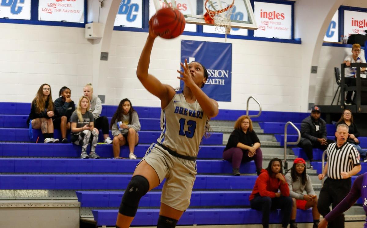 Junior forward Destiny Williams hauled down a school-record and career-high 21 rebounds as part of a record-breaking 73-rebound performance for the Tornados on the road at Wesleyan (Photo courtesy of Victoria Brayman '22).
