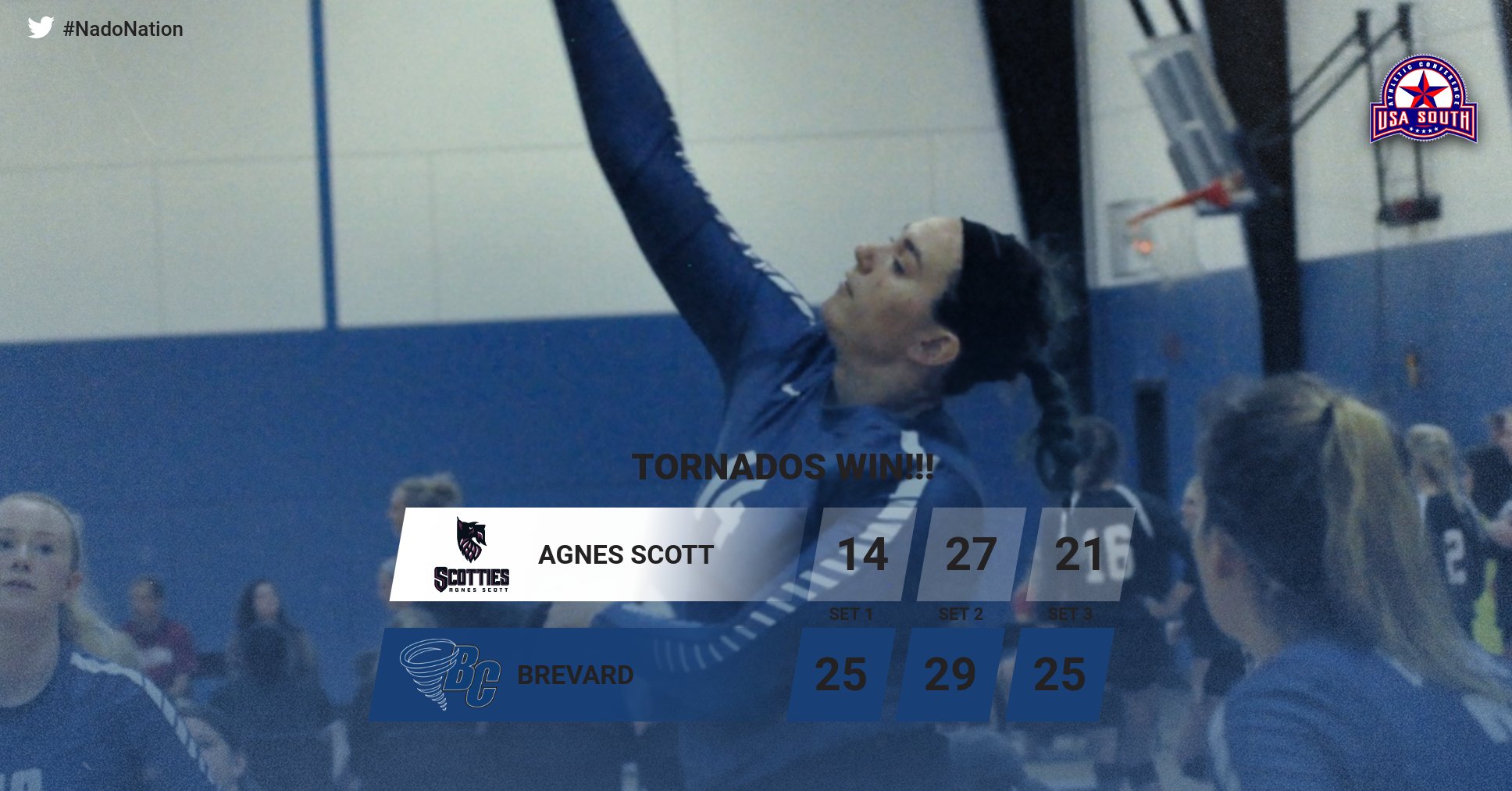 Brevard Records Second Win in Last Four Matches with Sweep over Agnes Scott