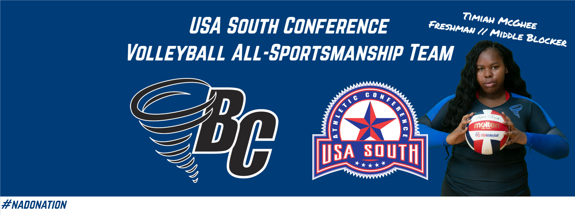 Timiah McGhee Picked to USA South Volleyball All-Sportsmanship Team