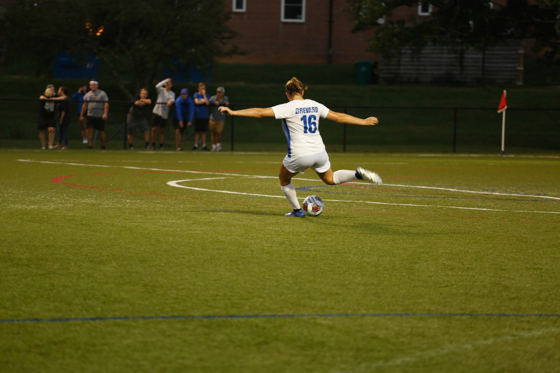 Emma White sends the ball deep for the Tornados (Courtesy of Victoria Brayman '22).