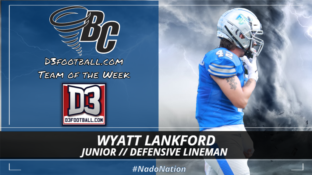 Lankford Earns Weekly Nod as Tornado Football Honored Nationally for Fifth Straight Week