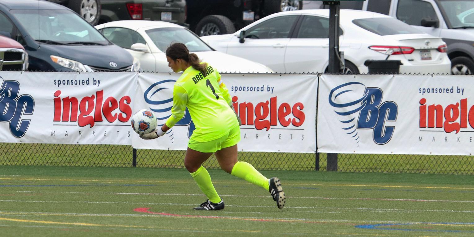 Graduate goalkeeper Rebeccah Rojas tallied the first assist of her collegiate career as Brevard clinched its second straight postseason berth with a 4-1 victory over Berea (Photo courtesy of Victoria Brayman '22)