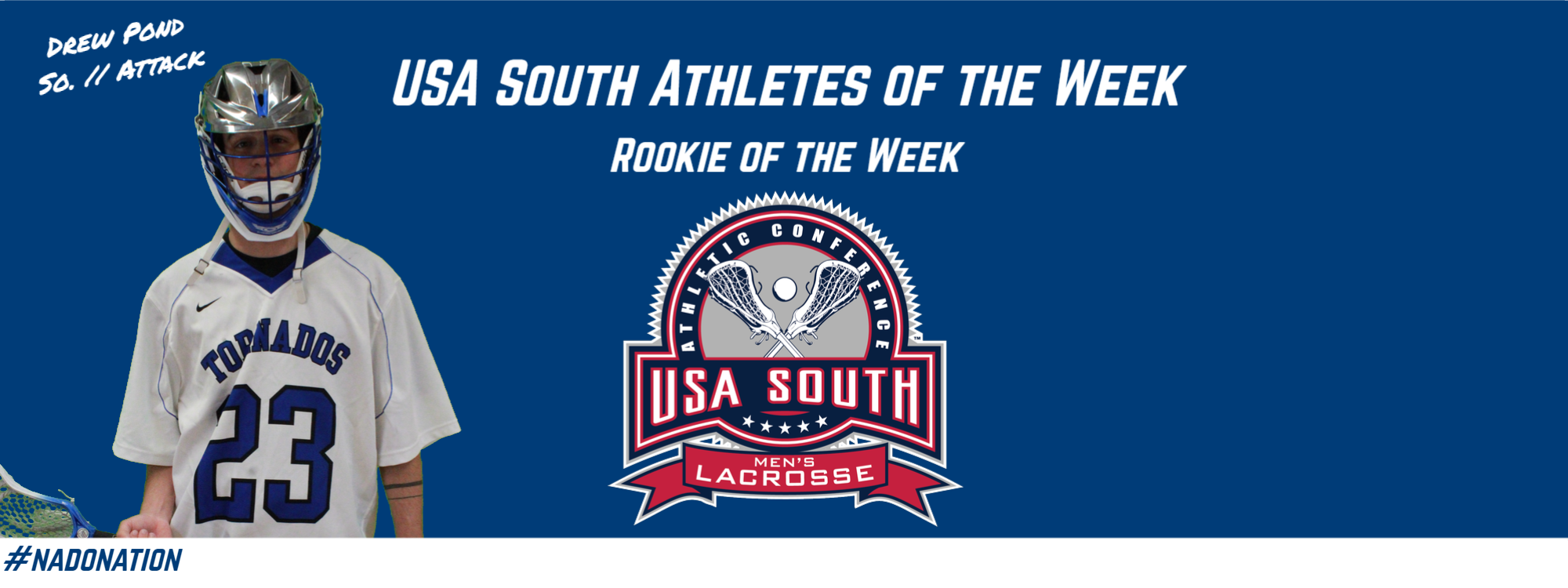 Drew Pond Selected as USA South Rookie of the Week