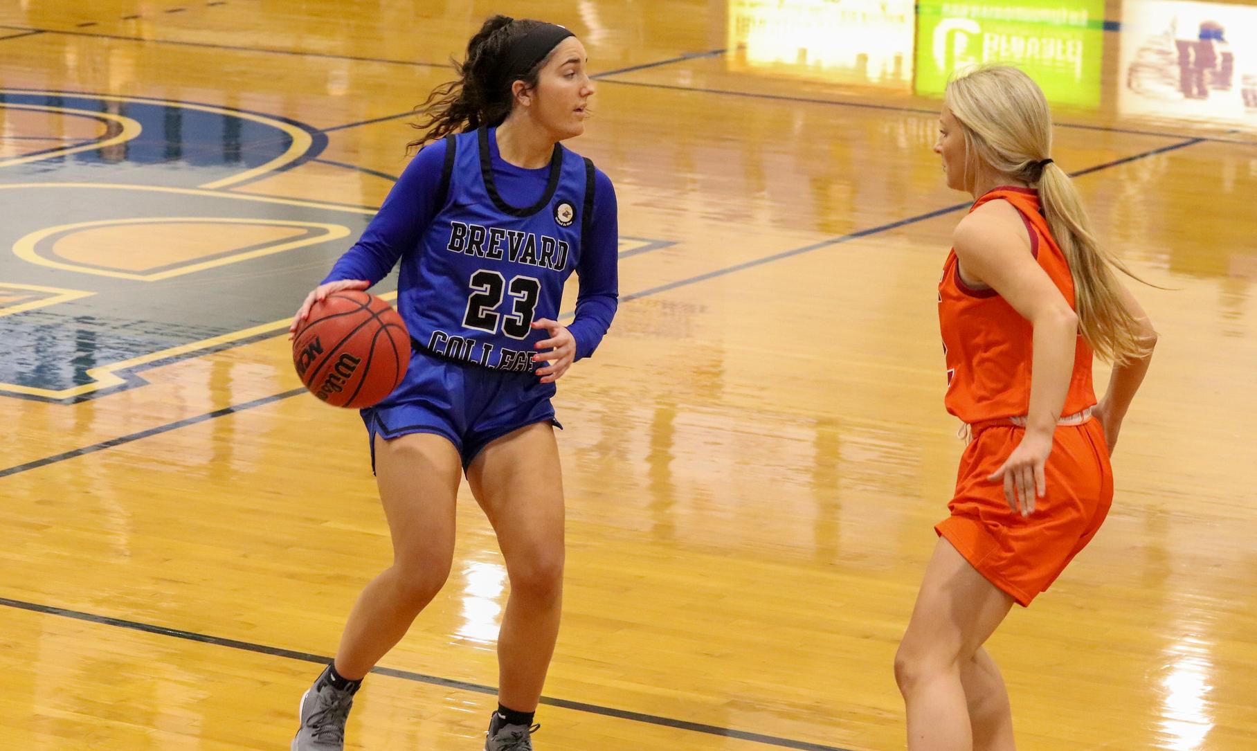 Calli Wells registered career-highs in points (14), rebounds (8), and assists (6) in Brevard's victory over Wesleyan (Photo courtesy of Victoria Brayman '22)