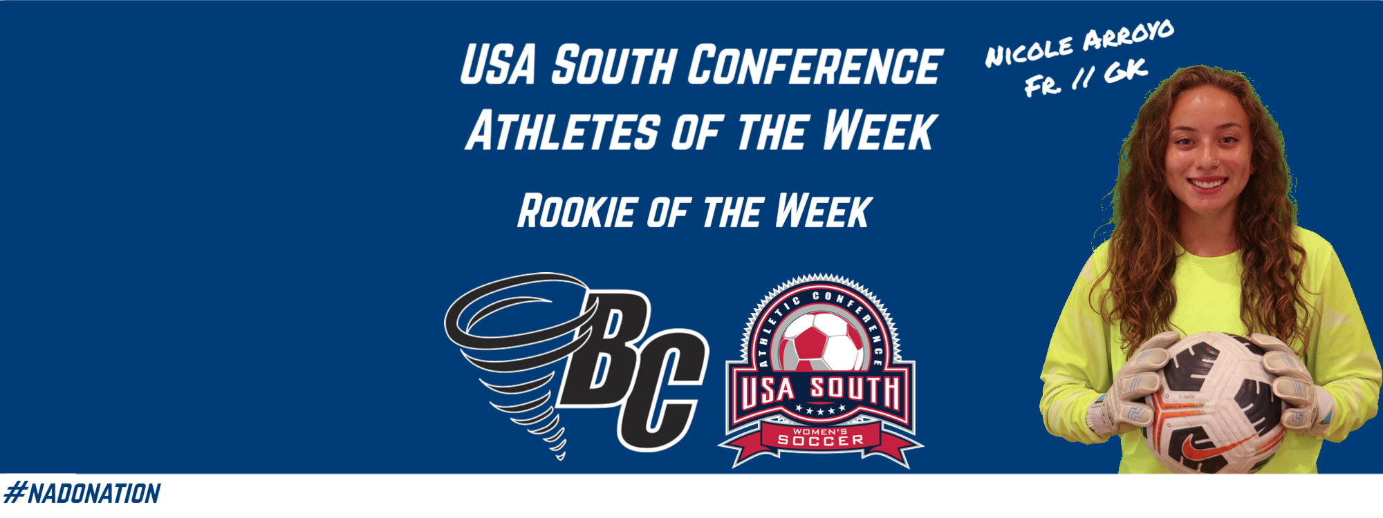 Nicole Arroyo Selected as USA South Rookie of the Week