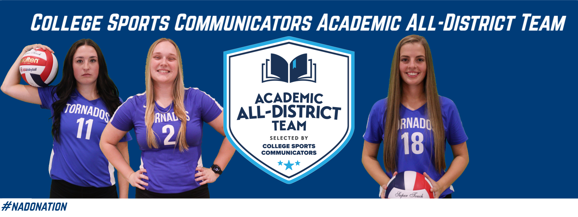 Program-Best Three Tornados from BC Volleyball Named Academic All-District Team